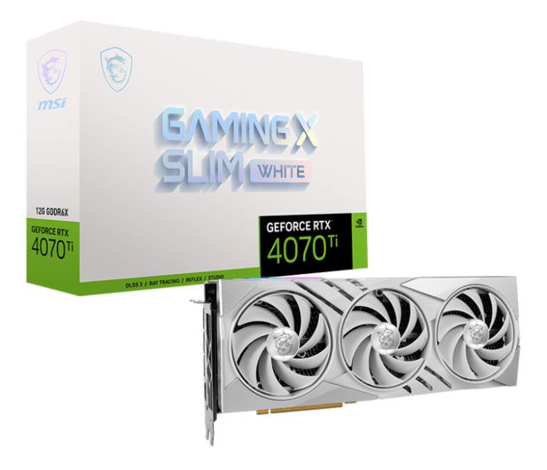 MSI GeForce RTX 4070 Ti GAMING X SLIM WHITE 12GB GDDR6X